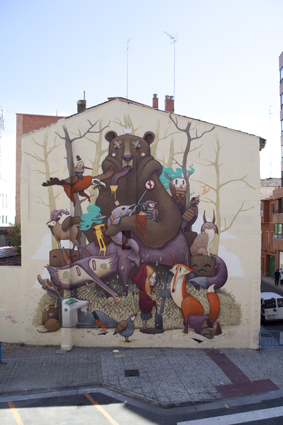 Graffitis en la calle Privilegio de la Unión en Zaragoza