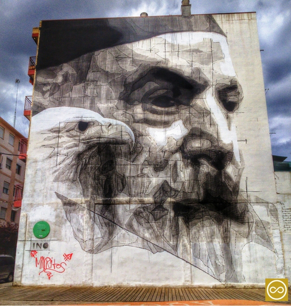 Graffitis en el barrio de San José en Zaragoza