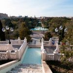 Panorámica con las fuentes del Parque Grande José Antonio Labordeta en Zaragoza