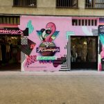 La original tienda Flamingos Vintage Kilo de Zaragoza, en la foto se puede ver su fachada