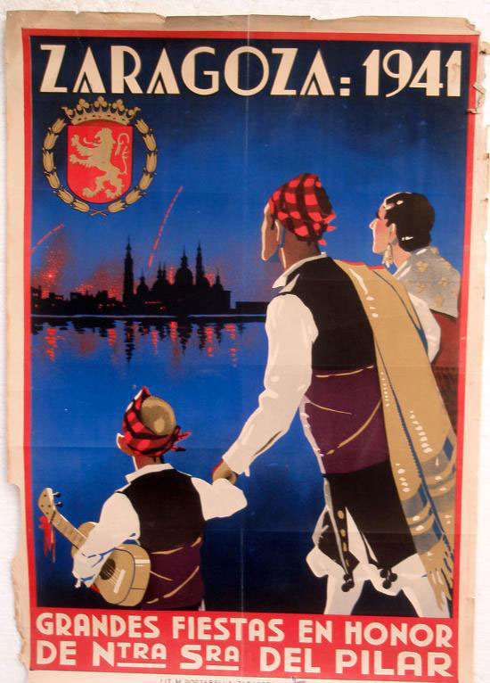 Cartel Fiestas del Pilar 1941 'Grandeza'