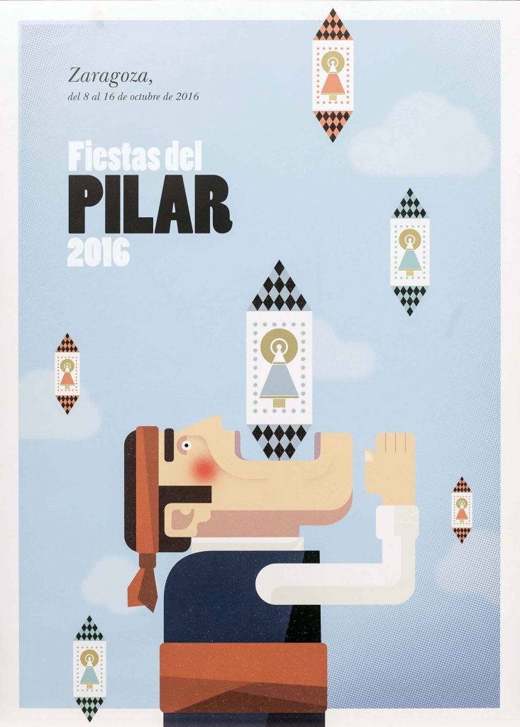 Cartel Fiestas del Pilar 2016 'El Tragadoquines'