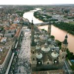 Vista panorámica de Zaragoza, con el río y las torres del Pilar